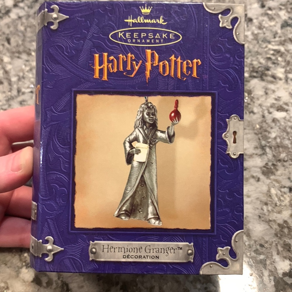 NIB Vintage 2000 Harry Potter Hallmark Hermione Granger Pewter Ornament